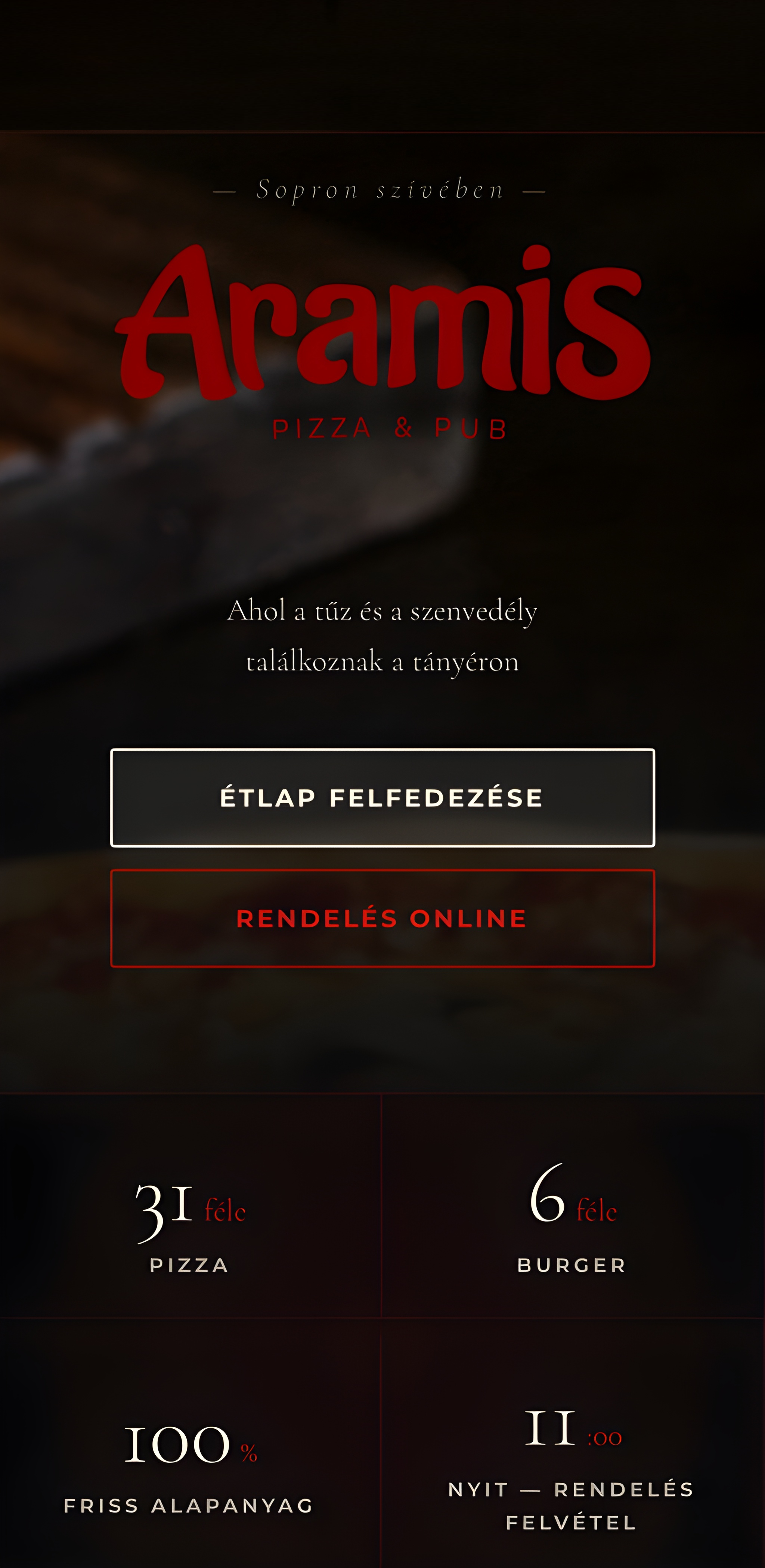 Aramis weboldal
